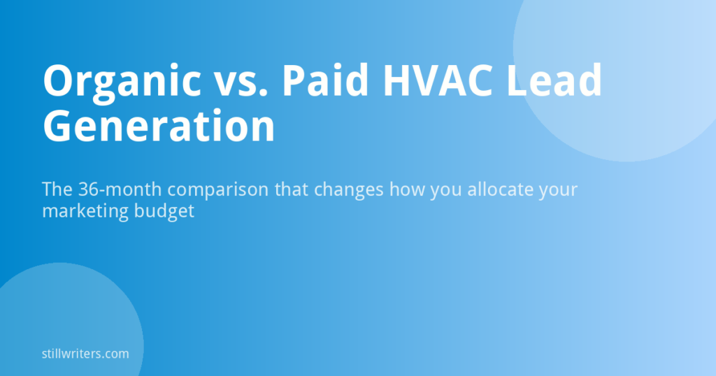 HVAC Lead Generation: Organic vs. Paid, Long-Term vs. Fast Results