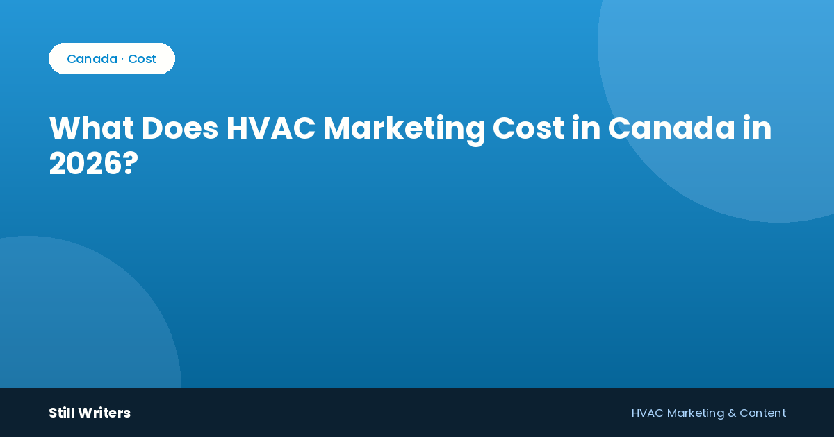 What does HVAC marketing cost in Canada in 2026?