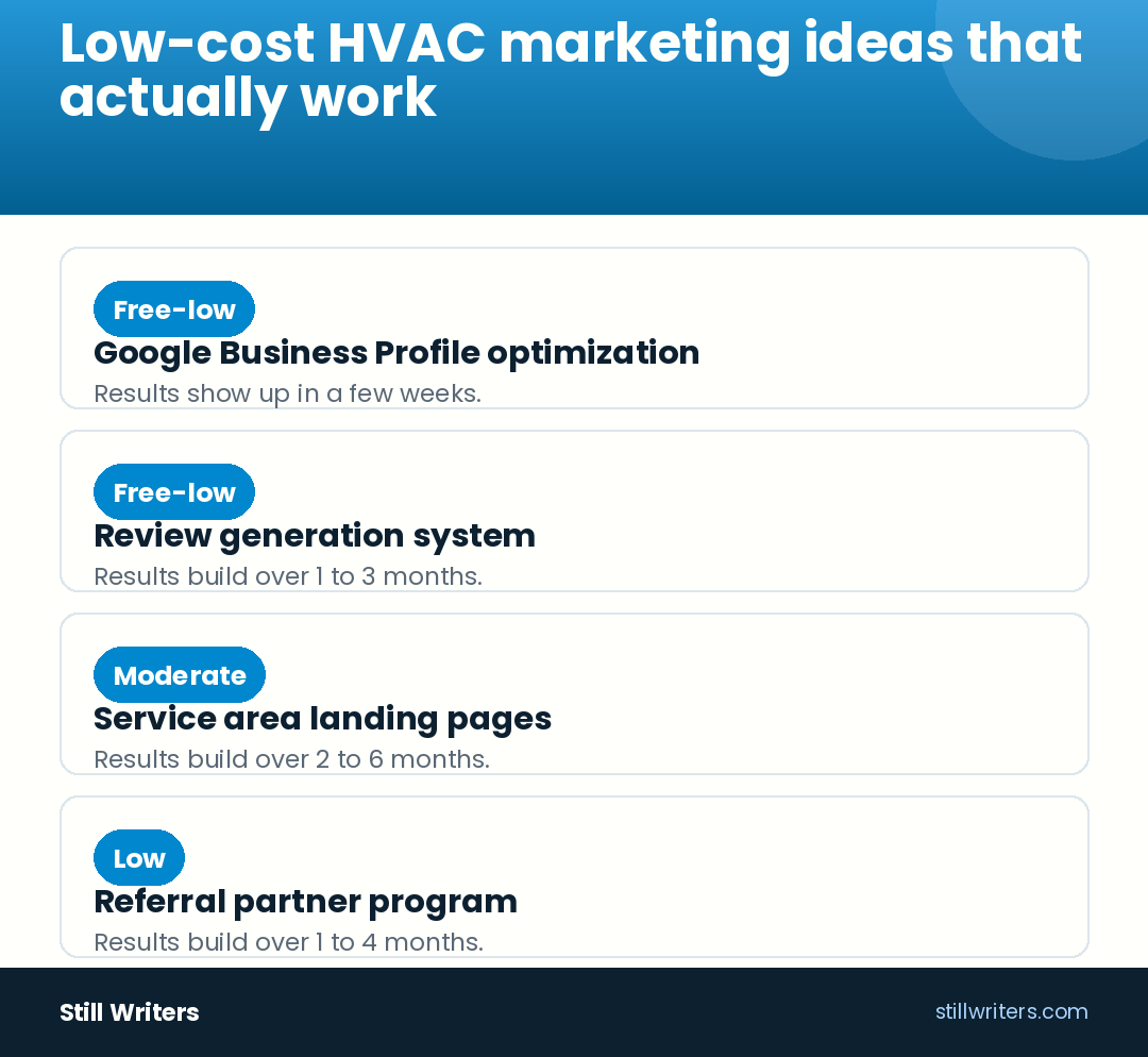 Low-cost HVAC marketing ideas that actually work