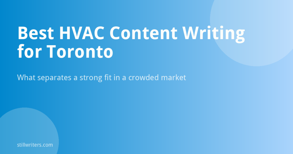 Best HVAC Content Writing Services for Toronto Contractors