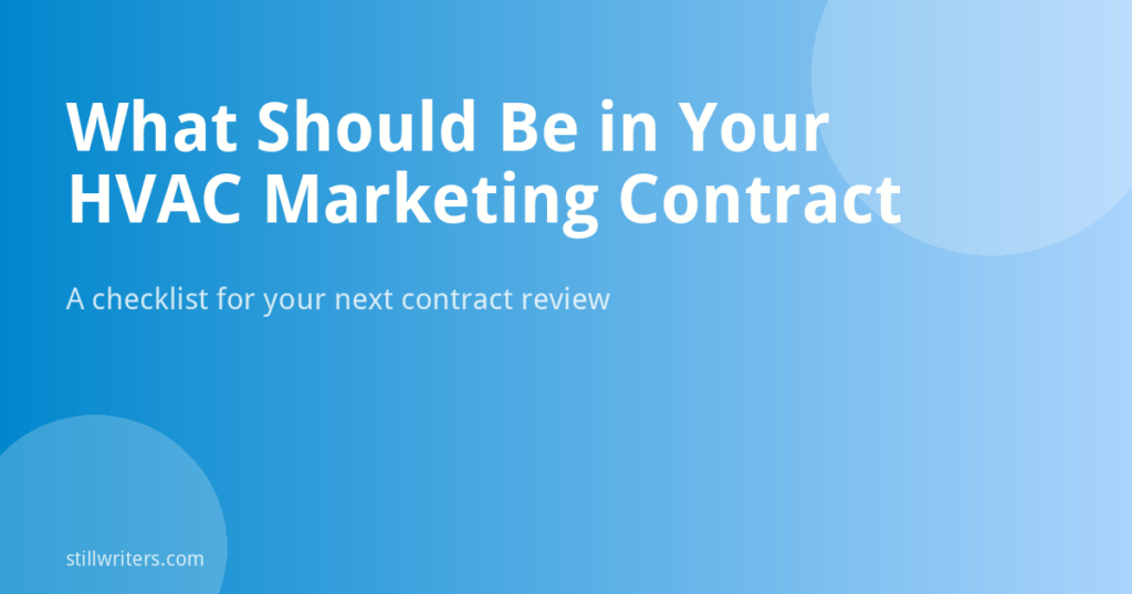 What Should Be in Your HVAC Marketing Contract Before You Sign?