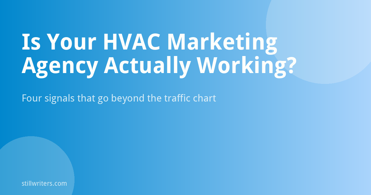 Is Your HVAC Marketing Agency Actually Working?